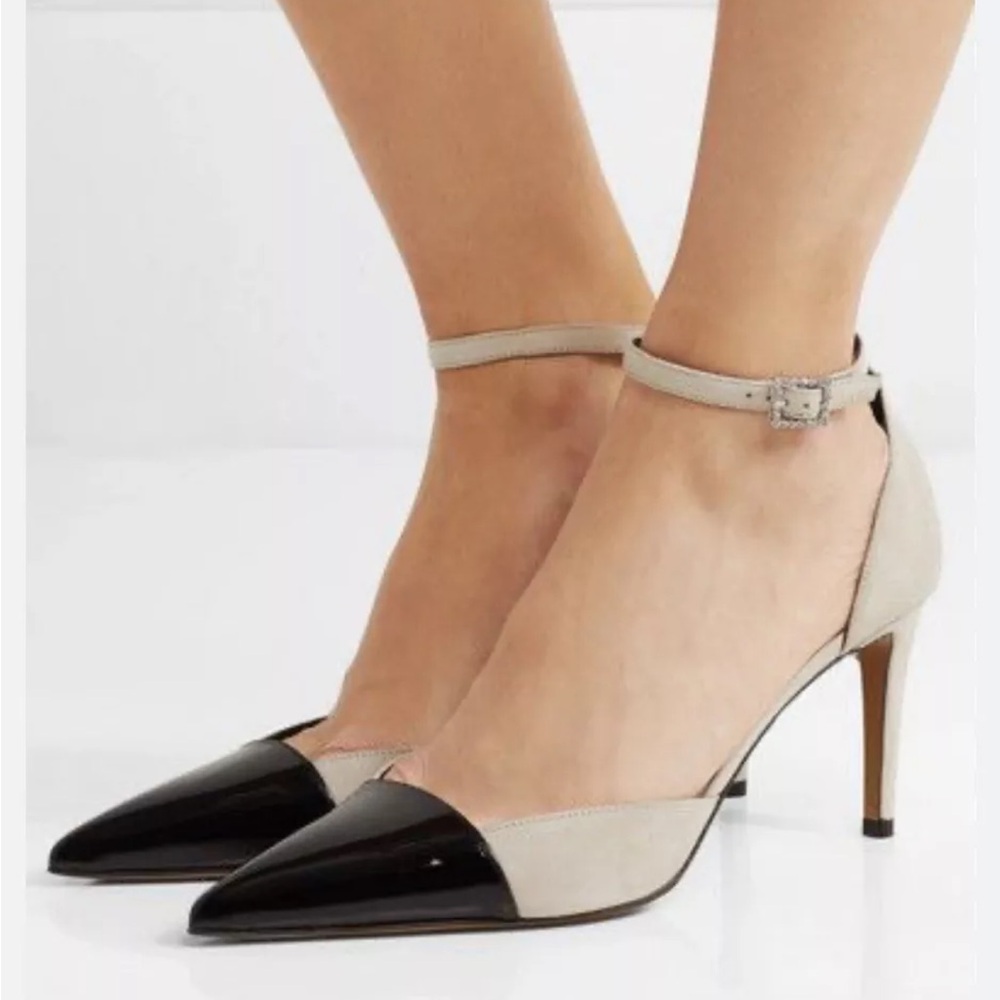 ALEXANDRE VAUTHIER Cindy patent leather and suede pumps SIZE 39